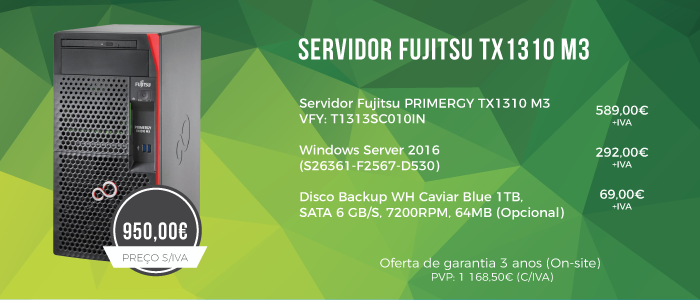 Servidor Fujitsu PRIMERGY TX1310 M3