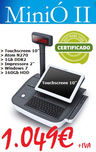 POS miniOII com Sage Retail por apenas 1049EUR + IVA